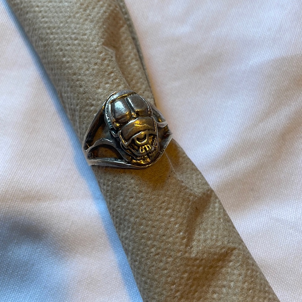 925 scarab ring